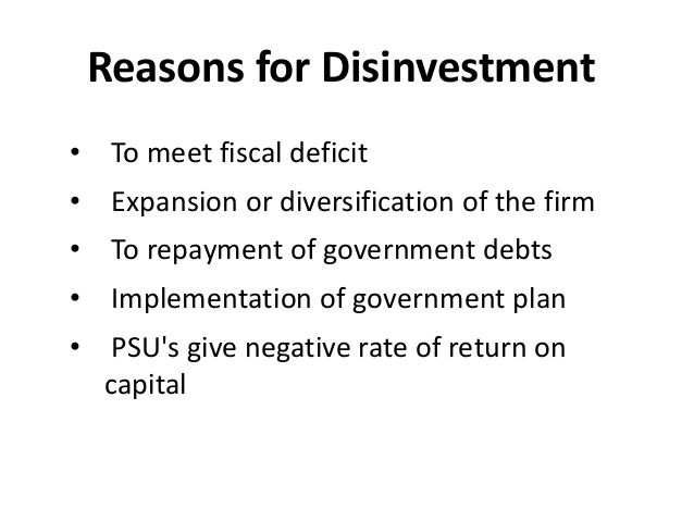 Disinvestment Policy In India