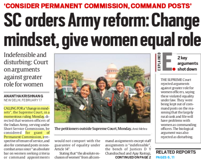 Representation of Women in Armed Forces