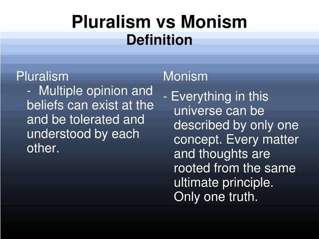Monism vs pluralism upsc 